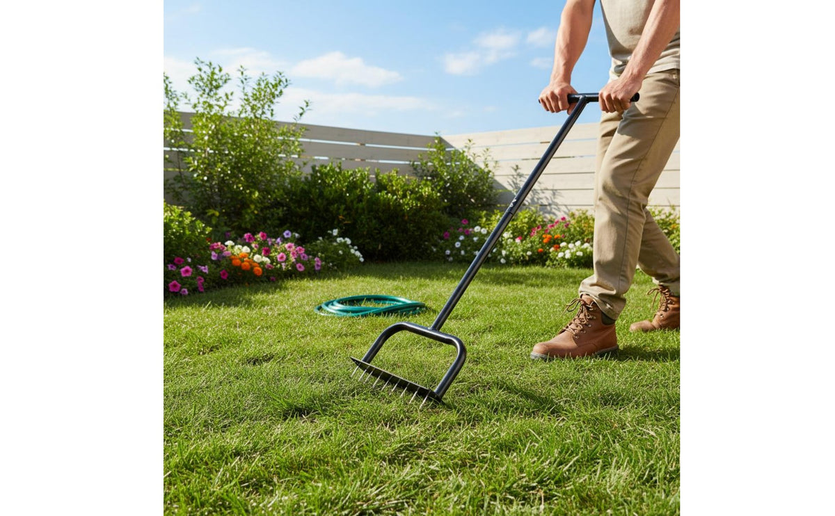 Promotes Root Growth Manual Lawn Aerator Heavy Duty Spike Soil Aerator Grass Aeration Tool for Homeowners, Gardeners, Garden, Yard