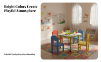 Flower Shaped Kids Table Rounded Edges Adjustable Height Play Table Anti-Skid Feet Kids Drawing Desk for Preschoolers, Young Children