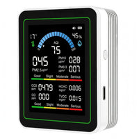 10-in-1 Air Quality Monitor Multi-Sensor Air Quality Monitor CO2 Sensor Real-Time Display Smart