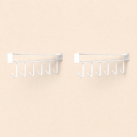 Cabinet and Cupboard Under Shelf Hanging Hook Rack for Kitchen User, No Drill with Easy Install Clip