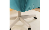 Upholstered Chair with Pillow Height-Adjustable Computer Chair High-Back Furniture for Telecommuters, Students, Study, Bedroom, Dorm Room