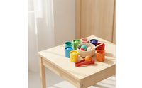 Sorting Toy with Cups and Balls Wooden Educational Sorting Set Educational Balls in Cups Toy for Young Children, Preschoolers, Homeschooling, Playroom
