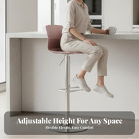 Nordic Design Adjustable rotating Stool with Backrest Modern Minimalist Bar Chair Integrated Footrest Seating Furniture for Homeowners, Business Owners, Adults, Reception Area, Restaurant, Kitchen, Dining Room
