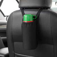 Rear Bottle Holder Drawstring Closure Automotive Insulated Bottle Storage Simple Installation Car Water Bottle Holder for Parents, Road Trips