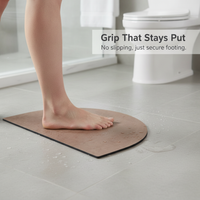 Diatomaceous Earth Bath Mat, Super Absorbent Quick Dry Non-Slip Bathroom Floor Mat
