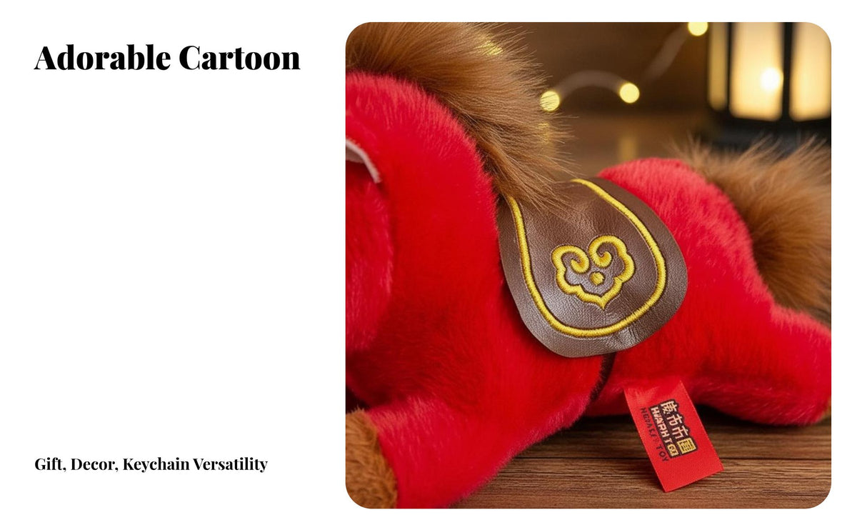 Year of the Horse Symbol Doll Festive Design Stuffed Horse Toy Stuffed Horse Plush Keychain Blessing Souvenir New Year Horse