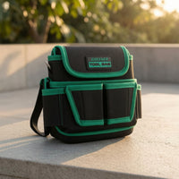 Tool Bag with Waist Strap Multifunction Crossbody Tool Bag Compact Small for Electricians, Home Repairs, Construction Sites