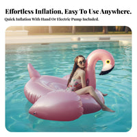 Instagrammable Winged Unicorn Pool Raft Oversized Giant Unicorn Inflatable Heavy Duty Vinyl Creature Shaped Pool Lounger Sturdy Handles for Adults, Teens, Kids, Vacation, Beach, Lake