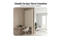 drilleffortlesseffortless Installation Folding Door Curtain Foldable Design Partition Screen Privacy Protection Room partitionr Space-Saving for Homeowners, off-whiteice Workers, Entrance Hall, Doorway, Studio Apartment, showcase