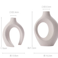Metal Horn-Shaped Vase for Artificial Flowers