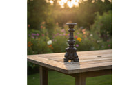Pillar Candle Holder Vintage Candle Pedestal Ornate Pillar Stand for Entryway