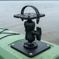 Sturdy 360° Fish Detector Mount Heavy Duty Kayak Navigation Mount Adjustable Angle for Fishing