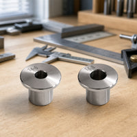 2 Pieces Drilling Guide Sleeve Aluminum Alloy Drill Guide Bushing Jig Bushing with Flange Knurled Hardware Machined