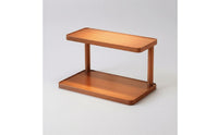 Two-Tier Cup Rack Woodtea-Ware Ware Rack Open-Frame Countertop Display Shelf