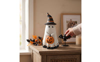 Pumpkin Ghost Figurine Spooky Pumpkin Ghost Statue Tabletop Ornament Whimsical Playful for Decorators, Tiered Tray, Mantel