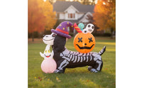 Inflatable Skeleton Dog Lighted Skeleton Dog Inflatable Playful for Yard