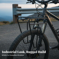High Load Capacity Front Fork Luggage Rack Heavy Duty Cycle Front Rack Multi-Functional Easy Installation for Long-Distance Cyclists, Bikepackers, Commuters, Touring, Bikepacking, Outdoor Riding, Daily Commuting