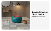 Multi-Purpose Ball-Shaped Ottoman Soft Padded Low Stool Fun Designs Pouf Comfortable Seating for Children, Homeowners, Living Room, Entryway, Playroom, Bedroom