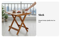 Foldable Square Collapsible Table and Stool Set Space-Saving Portable Furniture Indoor & Outdoor Use No Assembly Required for Families, Apartment Dwellers, Small Areas, Dining Room, Balcony, Family Gatherings