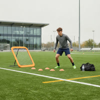 Soccer Deflection Net with Metal Stand Sturdy Deflection Training Net Portable for Young Athletes, Backyard