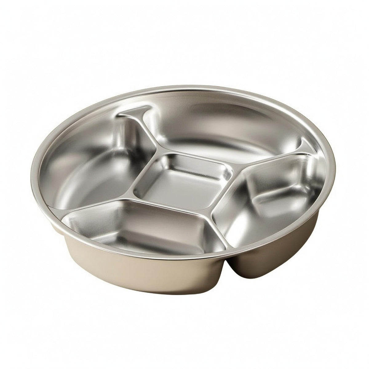 Silver Finish Stainless Steel Prep Tray Reusable Sectioned Food Container Easy to Clean Kitchen Item Dishwasher Safe