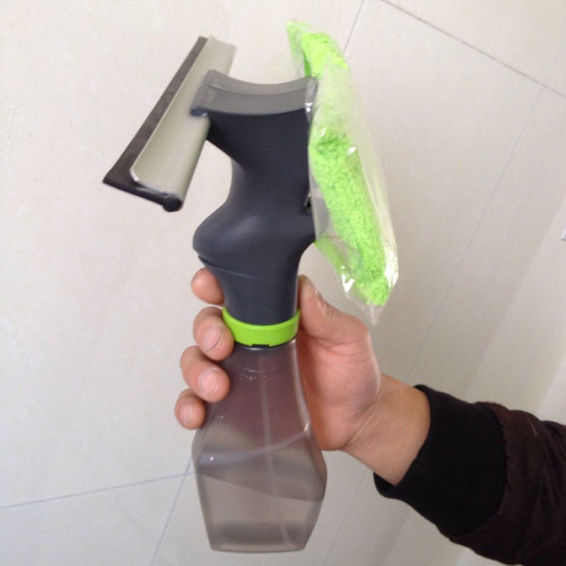 Extendable Double-Sided Spray Glass Cleaner with Squeegee