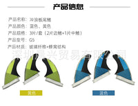 Surfboard Fin M Size with Double Tabs, Fiberglass and Honeycomb, UPSURF