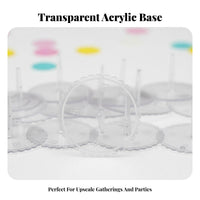 100 Pieces Thickened Transparent Topper Insert Spike Securely Holds Decorations Transparent Cake Spike Secure Hold Figurine Base Easy to Use for Bakers, Bakeries, Bakery, Celebrations