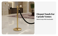 Weighted Base Rope Stanchion Rust-Resistant Stainless Steel Stanchion Elegant Design VIP Rope Barrier Post Easy to Assemble for Venue Managers, Party Hosts, Business Owners, Hotels, Red Carpet Events, Airports, Exhibitions