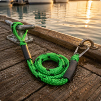 Shock-Absorbing Bungee Dock Line Guarding Sleeves Elastic Mooring Line Looped End Marine Gear for Docking, Anchor Point, Boating