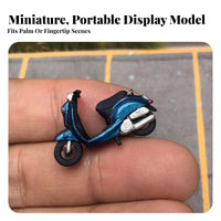 1:64 Scale Scooter Highly Detailed 1:64 Miniature Figures Tiny Vehicle Model Hand-Painted Vintage Scooter Reproduction Refined