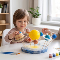 Solar System Model Kit DIY Solar Model Set Easy to Color Toy for Kids, Teachers