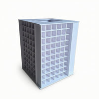 Desktop Bead Jar Holder Space-Saving Rotating Storage Rack Compartmented Storage Rack with Grid Compartments Upright for Hobbyists