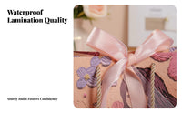 Paper Gift Bag with Handles Sturdy Paperboard Artistic Floral Gift Tote Floral Tote Bag Multi-Use for Parties