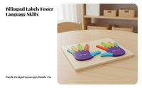 Finger Counting Board Early Development Finger and Toe Learning Puzzle Develops Fine Motor Skills Color and Number Puzzle for Classroom, Homeschooling