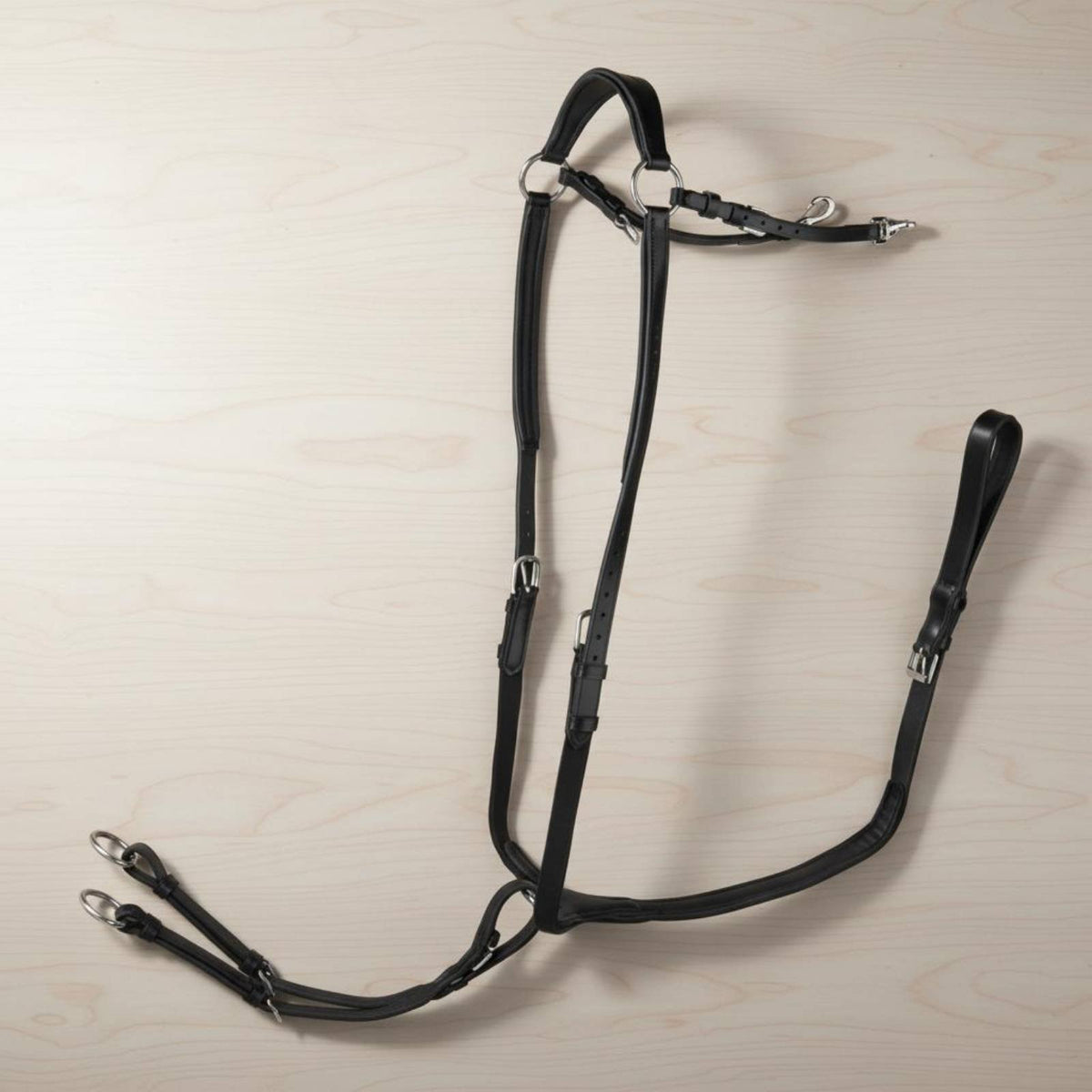 Adjustable Breastgirth Championship Grade Leather Horse Chest Strap 3-Point Horse Breastplate Stainless Steel Fittings