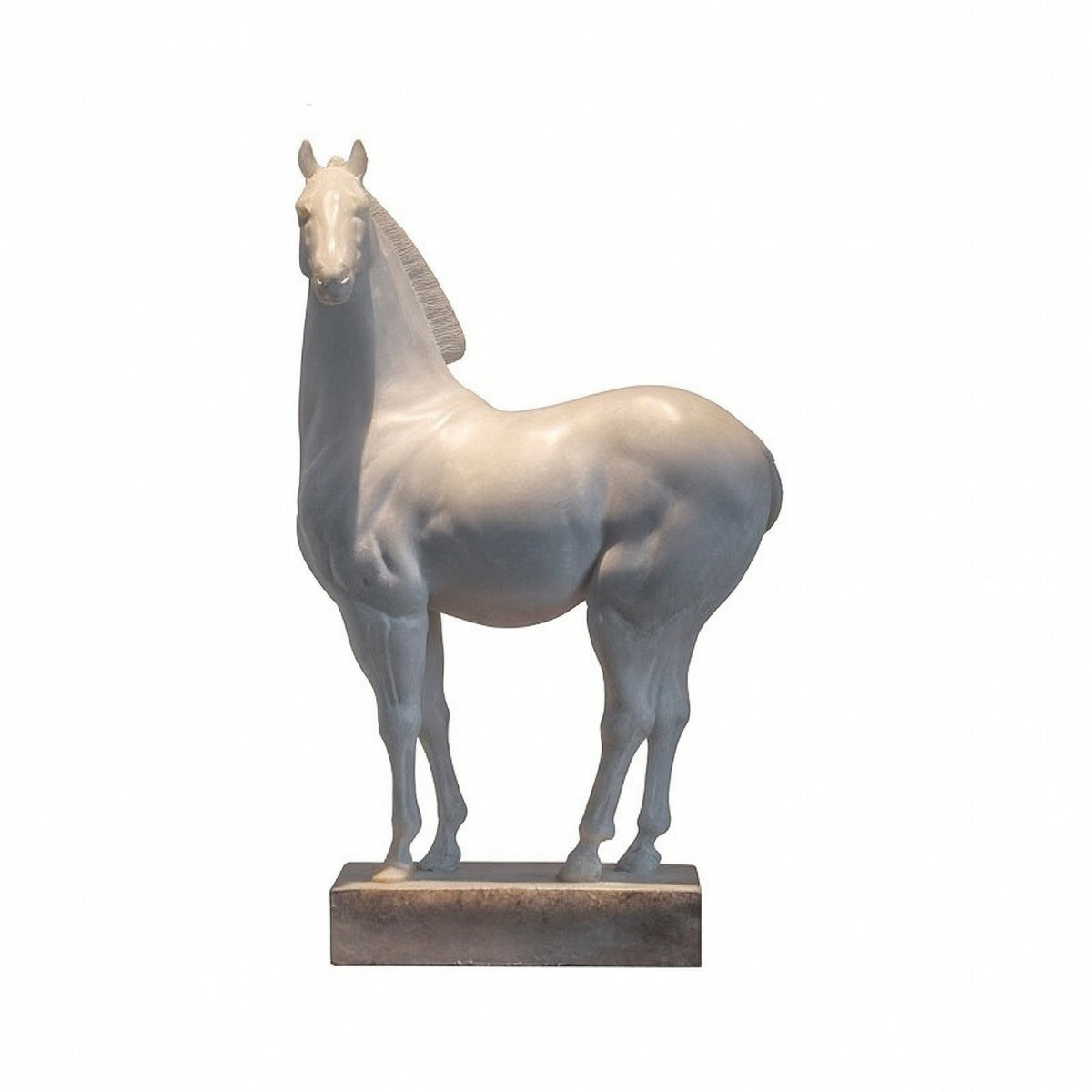 Horse Figurine with Base Weathered Horse Figurine Carved Decor for Decorators, Collectors, Living Room, Mantel
