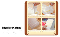 Butter Storage Box with Slicing Tool Exact Portioning Lidded Butter Keeper with Cutting Keeps Fresh Refrigerator Cheese Storage Container