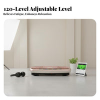 Whole Body Vibration Machine Adjustable Speed Pulsation Panel Exercise Machine Speaker Vibrating Exercise Base for Women, Men, Home, Gym
