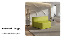 Creative Shape Pebble-Shaped Lounge Unit Combinable Design Reception Sofa Rounded contour sectional Couch Modern aesthetic for Interior Designers, School Administrators, Apartment Dwellers, Lobby, Waiting Room, Small Spaces
