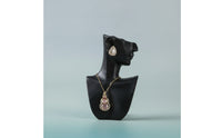 Matte Black Necklace Display Bust Resin Display Bust with Base Simple Necklace Organizer Balanced for Jewelers