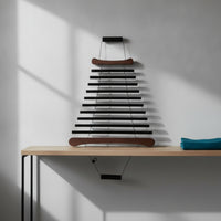 Wind Chime with Mallet 10-Tone Bar Chime with Bag Percussion Instrument Suspended Black for Meditators, Meditation