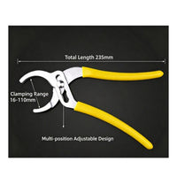 Spring-Loaded Plumbing Pliers Serrated Adjustable Pliers Multipurpose Hand Tool Non-Slip for Plumbers, Handymen, Homeowners, Home Repair, Sink Installation