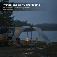 Car Side Awning for RVs and Camping, UV Protection, Trunk Extension Canopy