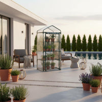 Outdoor Plant Hothouse Rainproof Mini Garden Greenhouse Mini Greenhouse with Shelves Waterproof Hot House Windproof for Patio