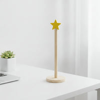 Scrunchie Stand with Star Topper Wooden Scrunchie Holder Stand Upright Hair Tie Organizer for Girls