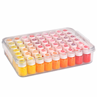 Sorting Box for Artists, Stackable Transparent Bead Container with Secure Buckle Closure, Tabletop Compartment Organizer for Craft Room