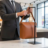 Handbag Display Stand Modern Minimalist Design Adjustable Handbag Stand Space-Saving Adjustable Purse Rack for Boutique Owners, Closet Organization