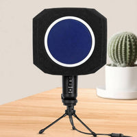 Noise Reduction Audio Capture Device Isolation Cover Enhanced Recording Quality Portable Vocal Booth Lightweight Audio Capture Device Sound Absorbing Foam Windproof for Vocalists, Streamers, Podcasters, Live Broadcasting, Home Studio