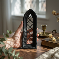 Arched Window Framed Arch Wall Decor for Dollhouse, Model Scenes